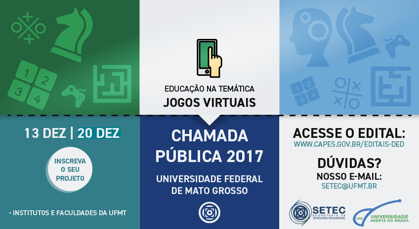 UFMT abre chamada pública para seleção de projetos em Jogos Educacionais voltados aos cursos de Licenciatura