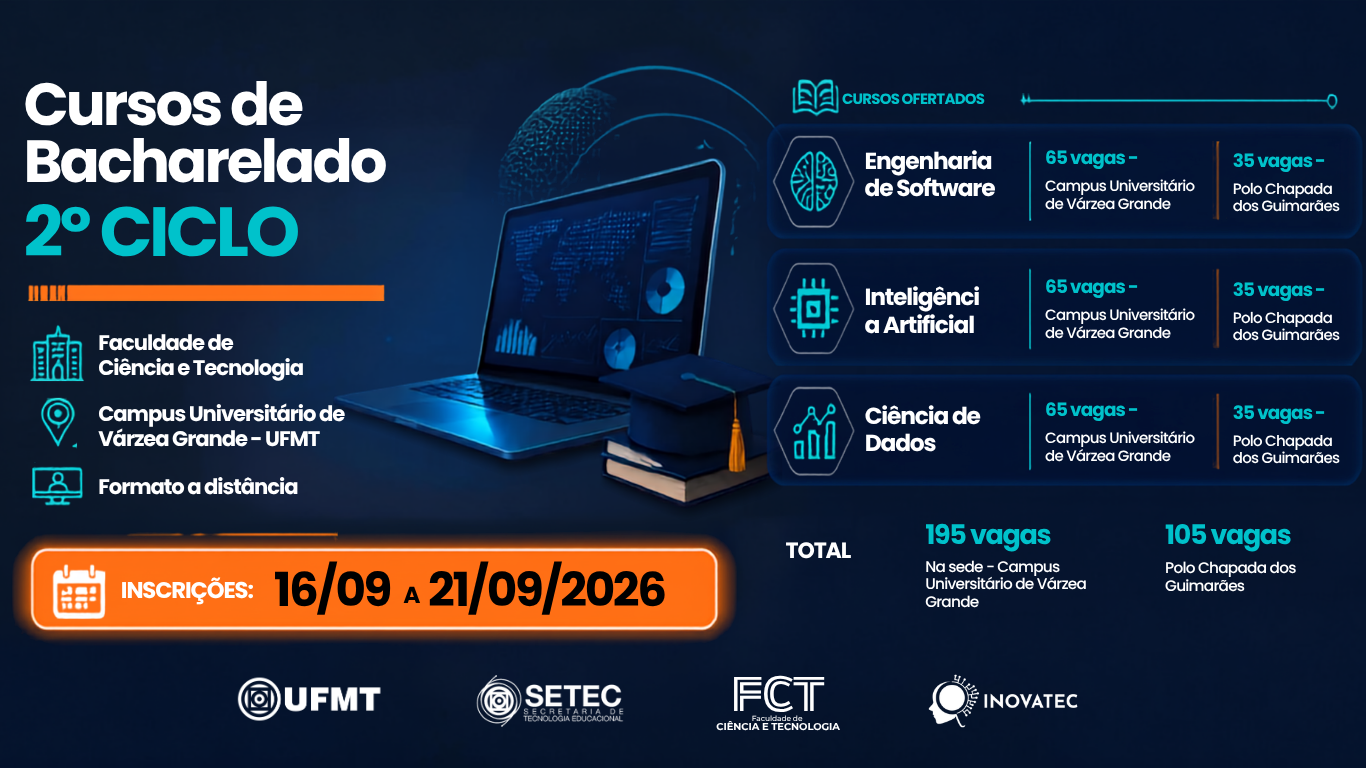 CURSOS DE BACHARELADO 2.º CICLO DA FACULDADE DE CIÊNCIA E TECNOLOGIA DO CAMPUS UNIVERSITÁRIO DE VÁRZEA GRANDE
