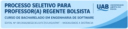 Processo Seletivo - Professor(a) Regente - Engenharia de Software - FCT/CUVG/UFMT